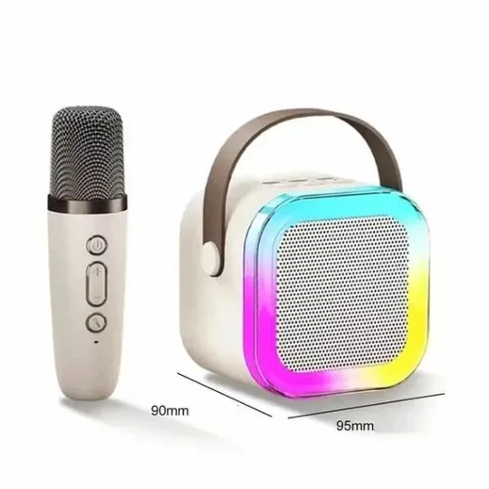 Караоке Світлодіодний бездротовий на 2 мікрофони, аудіо мікрофон дитяче караоке SPEAKER K12 З аукціону