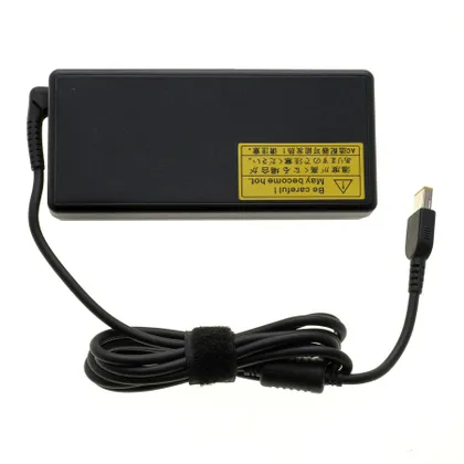 фото, Оригінальний блок живлення для ноутбука LENOVO 20V, 6A, 120W, USB+pin (Square 5 Pin DC Plug), black (00PC727) (без кабеля!)