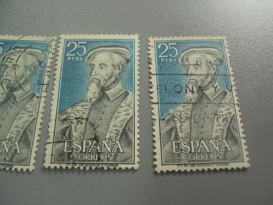 Купити марки Испания 1967 личности врач Андрес Лагуна лот 3 шт гаш №3612