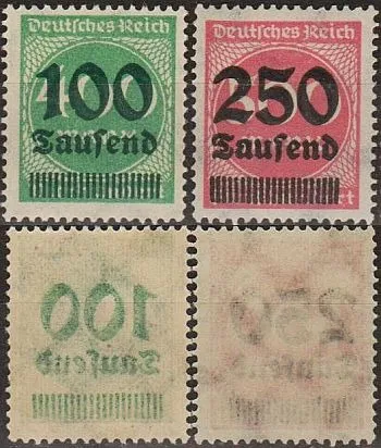 фото, 1923 - Німеччина - Стандарт - Деномінація Mi.290 292 **