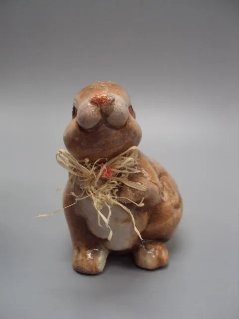 Фигура керамика статуэтка Европа зайка с бантом заяц зайчик с бантиком высота 10 см №11006 Недорого