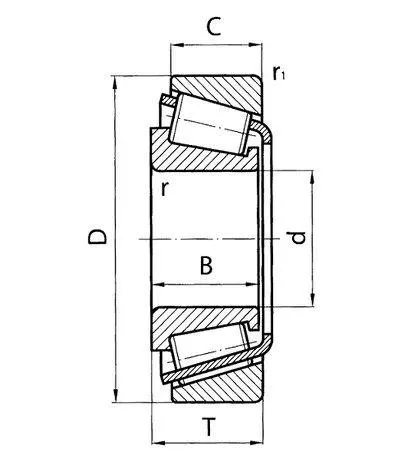 подшипник 6- 2007120 А (bearing 32020Х/P6 ) роликовый конический радиально-упорный ГПЗ-9 ГОСТ 27365- З аукціону