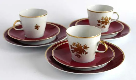 Чайно/кавовий сервіз порцеляна позолота 1960-ті НДР Інтернет-аукціон