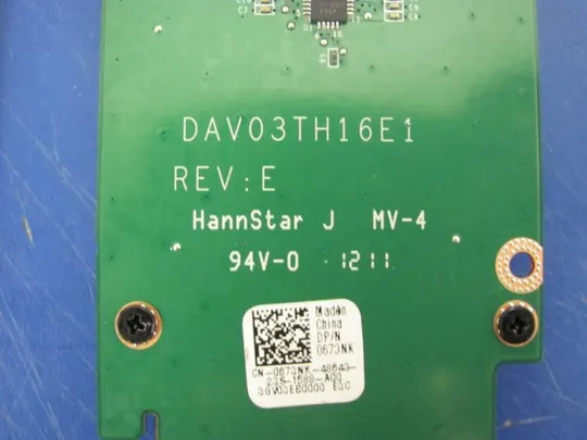 номер0009-14 Додаткова плата 0673NK DAV03TH16E1 для DELL VOSTRO 3750 Express Card Reader плата кардридер оригінал З аукціону