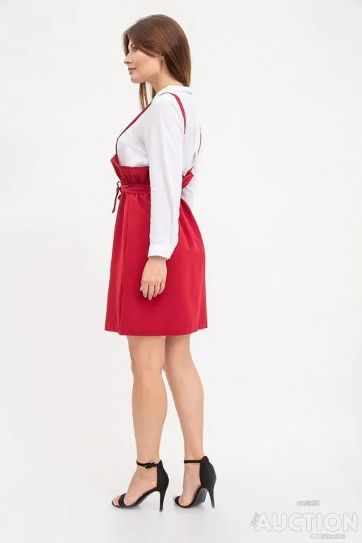 Сарафан свободного кроя, бордового цвета, 119R313 З аукціону