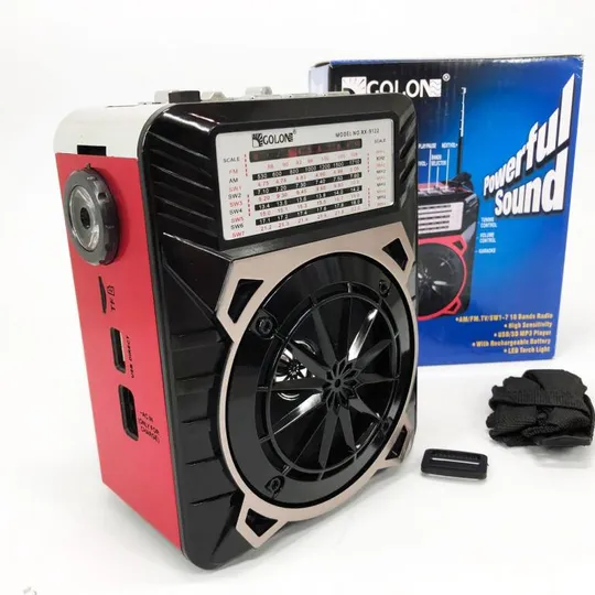 Радиоприемник GOLON RX-9122 портативная колонка всеволновое переносное радио FM фонарь LED. Цвет: к Ціна