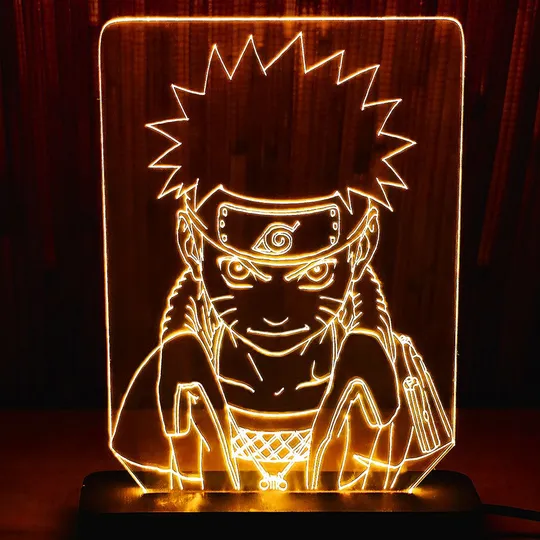 Акриловий світильник-нічник Наруто 2 жовтий tty-n000138 Ціна