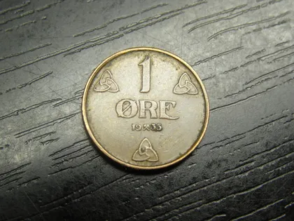 фото, 1 оре Норвегія 1935