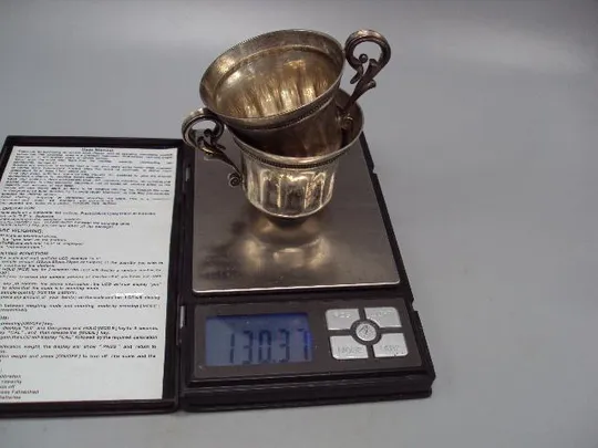 Чашки серебро 925 проба Украина Киев новые чашка лот 2 шт вес 130,37 г размер 5,2 х 6,1 см №13767 Недорого
