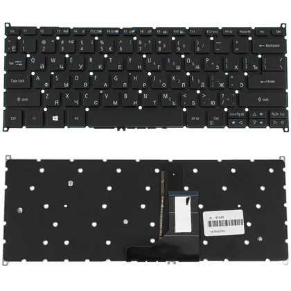 фото, Клавіатура для ноутбука ACER (AS: SP513-51) rus, black, без кадру