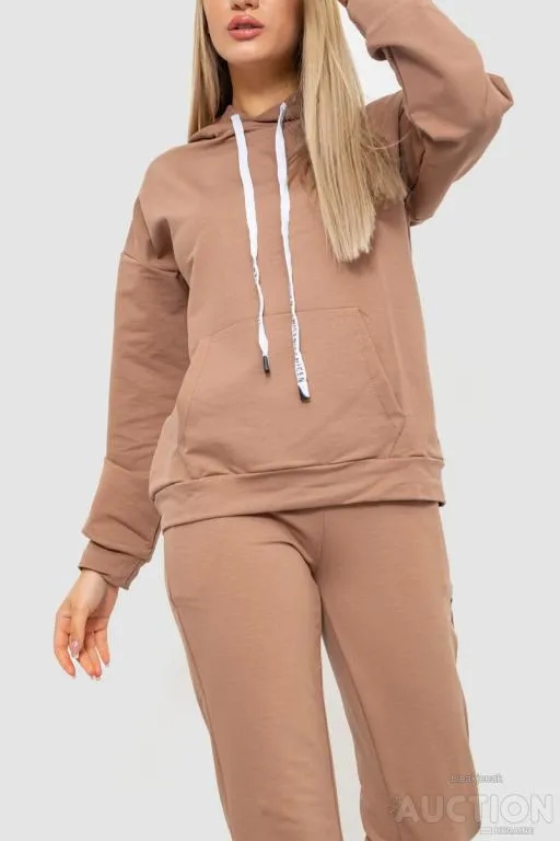 Купити Спорт костюм женский с капюшоном, цвет мокко, 226R1284