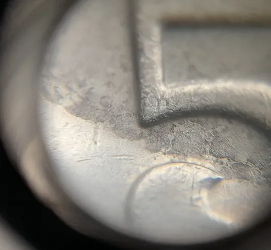 (7863) 50 копійок 2018 'борозда' (розшарування) на реверсі та аверсі (50 копеек 2018 цікавий брак) Продаж