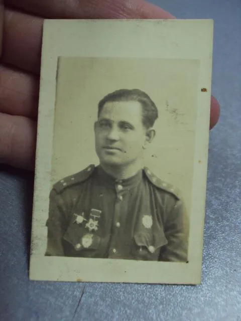Купити фотография форма ркка офицер танкист гвардеец награды 1944 №12267