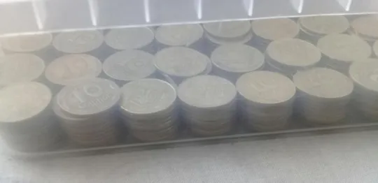 Купити (3821) 10 копійок 1992 1.13ААм, опт - 290 монет одним лотом (10 копеек 1992 1.13ААм)