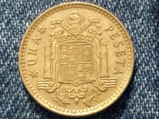 Испания, 1 песета (1975 г.) Дата в звёздах (1978). Ціна