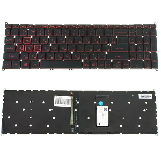 Клавіатура для ноутбука ACER (AS: SP515-51) rus, black, без кадру, підсвічування клавіш (RED) Ціна