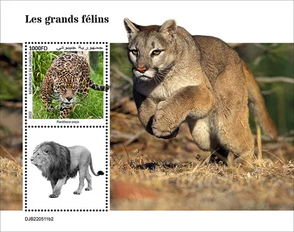 фото, Джибути - Большие Кошки - 2022.Чистый полный красивый комплект.MNH.