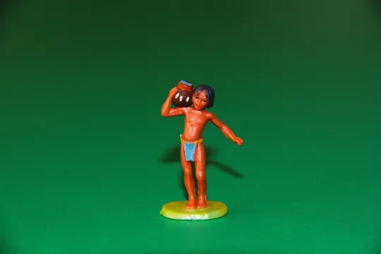 ІНДІАНЕЦЬ ХЛОПЧИК З ГЛЕЧИКОМ № 6805 4 индеец  ELASTOLIN 40мм ФРГ Ціна