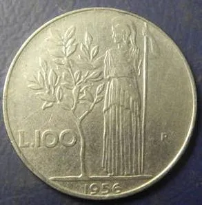 100 лір 1956 Італія Ціна