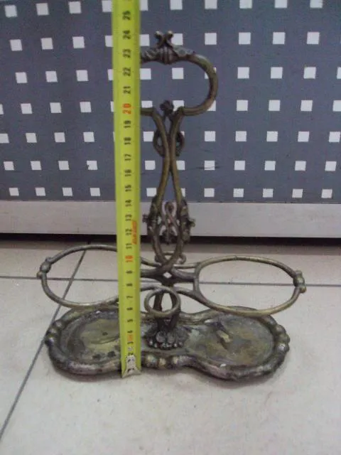 Купити Подставка для спецовников латунь посеребрение высота 24 см, длина 19,8 см №11382