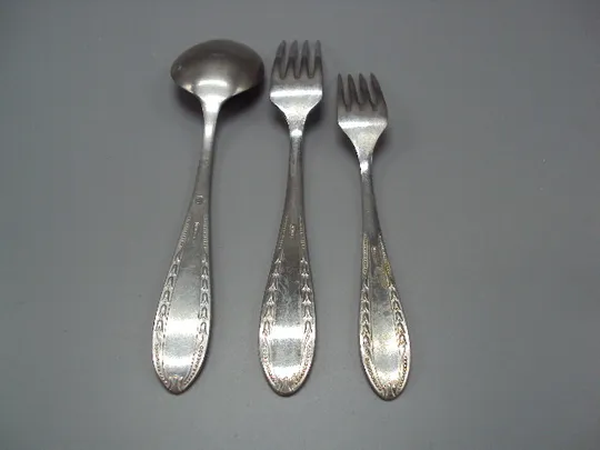 Столовые приборы ложка и вилки столовая и десертная ДСС нерж цветы колокольчики нержавейка №18620в в Україні