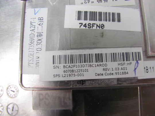 793-1 Кришка панель палмрест 6070B1487601 6070b1225101 L62746-001  для  HP Elitebook 745 840 G5 G6 оригінал Торговий майданчик