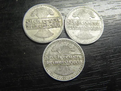 фото, 50 пфенігів Німеччина 1921 (три різновиди)