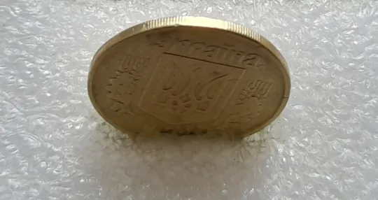 (3531) 25 копійок 1992 1.2ААв брак "привид" на аверсі (25 копеек 1992 призрак) Недорого