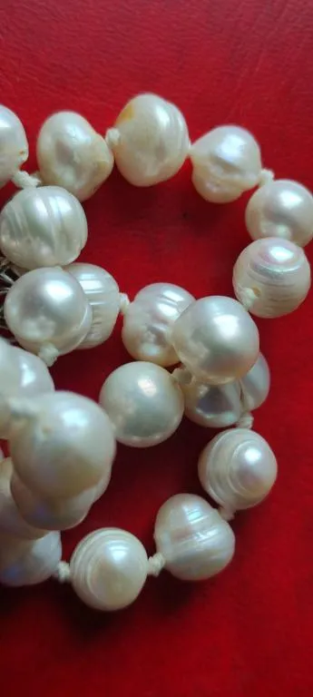 Натуральный жемчуг большие бусины 48 см Новое ожерелье, колье, красота! pr462 Де купити