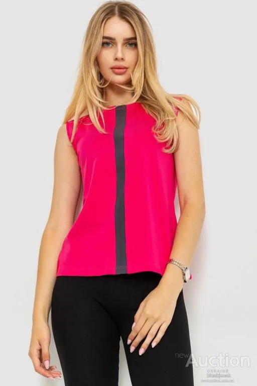 Майка женская повседневная, цвет малиново-серый, 102R338 Ціна