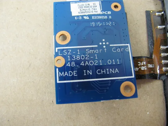 Купити номер1038-7 плата смарт-кардрідер Smart Card Reader 48.4A021.011 01ER053 450.0AB0A.0001  для Lenovo Thinkpad T580 P52S  оригінал