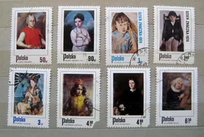 фото, Дети в польской живописи = ПОЛЬША = 1974 г. = гаш. &