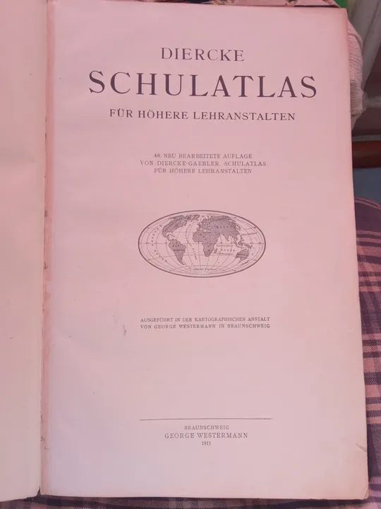 Купити Школьный атлас Дирке Diercke Schul-Atlas 1911 г.