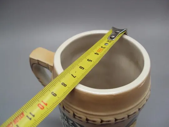 Пивной бокал фарфор Германия Зитцендорф Sitzendorf кружка пивная узор люди пьют пиво 16,9 см (№840) Характеристики