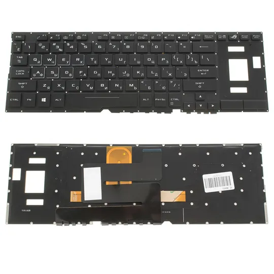 Клавіатура для ноутбука ASUS (GX501 series) rus, black, без фрейма, підсвічування клавіш (RGB) Ціна