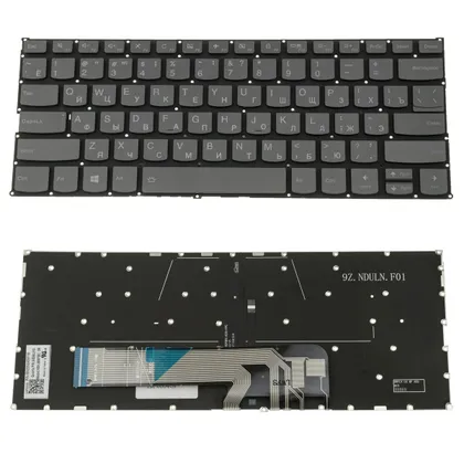 фото, Клавіатура для ноутбука LENOVO (Yoga 530-14ARR, 530-14IK ) rus, dark gray, без фрейма, підсвічування клавіш
