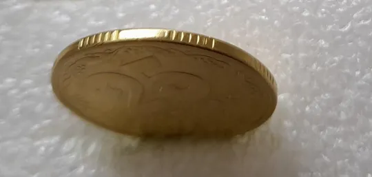 (3462) 25 копійок 1994 1БВк  брак гуртильного кільця (4 варіант) (25 копеек 1994 1БВк) З аукціону