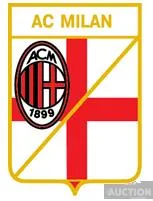 фото, значок футбол  ФК Милан Италия  (серия герб города и эмблема клуба)