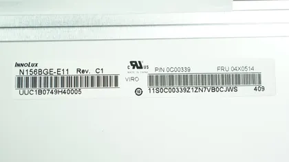 фото, Матриця 15.6 N156BGE-E11 (1366*768, 30pin(eDP) LED, NORMAL, матова, роз'єм ліворуч знизу, дополнительная плата) для ноутбука