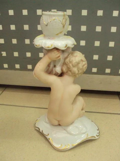 Фарфоровый подсвечник мальчик путти ангелочек валлендорф №436п Інтернет-аукціон