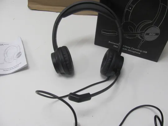 Дротові навушники з мікрофоном, ігрова гарнітура ПК/PS/Xbox Gamer для центру обробки дзвінків, офісу, call center EKSA H12 Black (14) Ціна