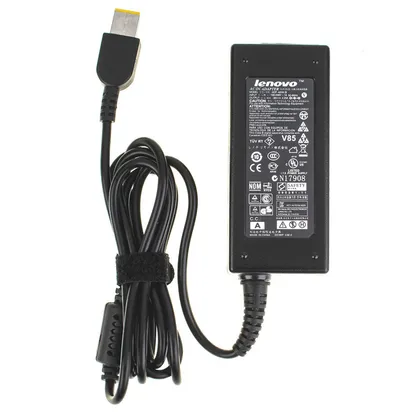 фото, Блок живлення для ноутбука LENOVO 20V, 2.25A, 45W, USB+pin (Square 5 Pin DC Plug), black (ADLX45NLC2A) (без кабеля!)