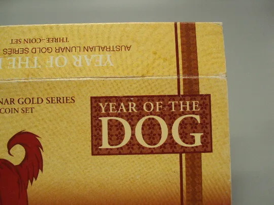 Купити Футляр коробочка монета Австралия год собаки Year of the dog Australian lunar gold series №16012