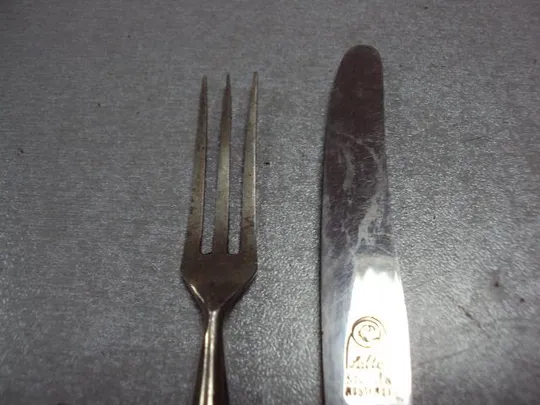Столовые приборы десертный набор вилка и нож Solingen Rostfrei металл дерево длина 15 и 16 см №13270 Інтернет-аукціон
