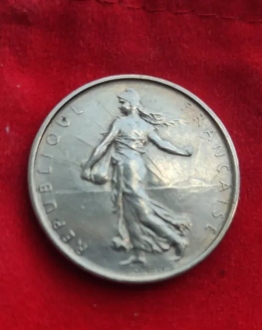 5 франков 1961 года серебро монета оригинал Франція fr216 З аукціону