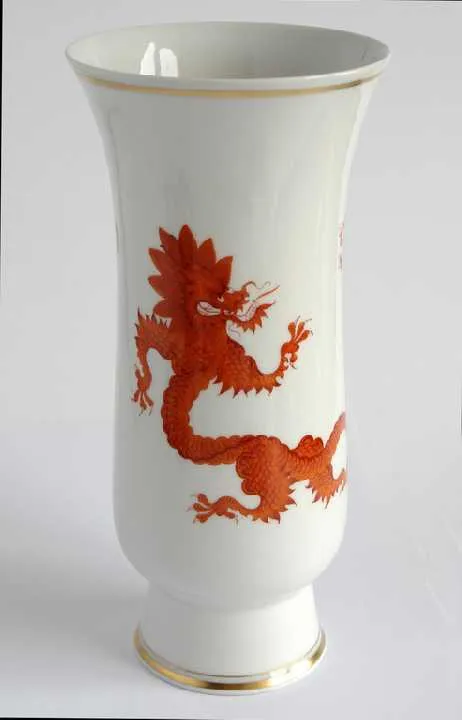 Антикварна ваза "Червоний Дракон Мін", 1964 рік, Meißner Porzellan Ціна
