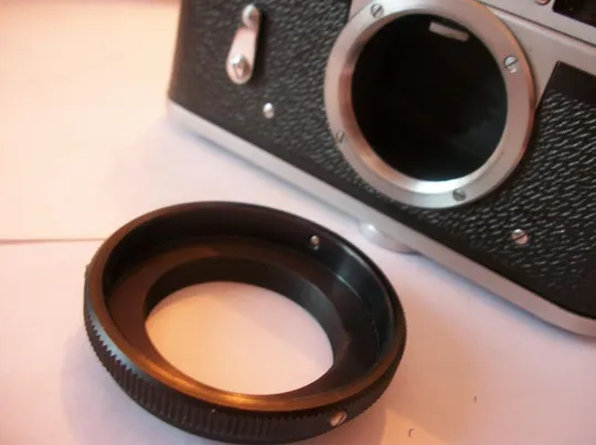 Переходник Адаптер с Объектив Буква А , Мир-10А , Таир-11А ,и др , на Фотоаппарат М-39. Красногорский З аукціону