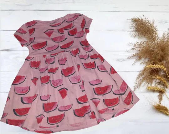 Детская одежда Платье для девочки хлопок на 2-3 года принт арбуз Ціна