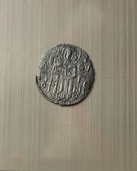 Аспр Мануила 1 ,"EVGENIO" Трапезунд, Серебряная монета 13 века , кладовая  mp734 З аукціону