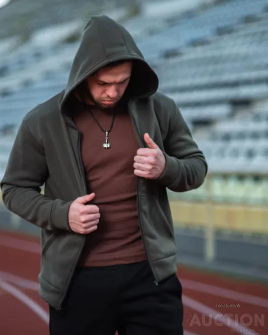 Чоловічий утеплений зіпер - Europe колір хакі Де купити